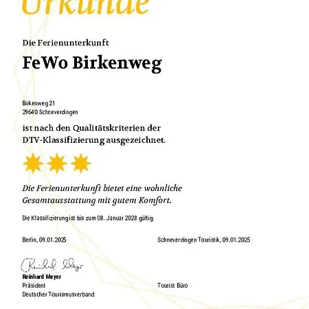 Birkenweg Апартаменты Шнефердинген